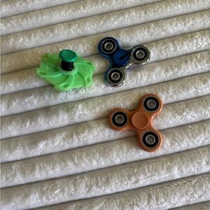 Set of Three Colorful‎ Fidget Spinners
